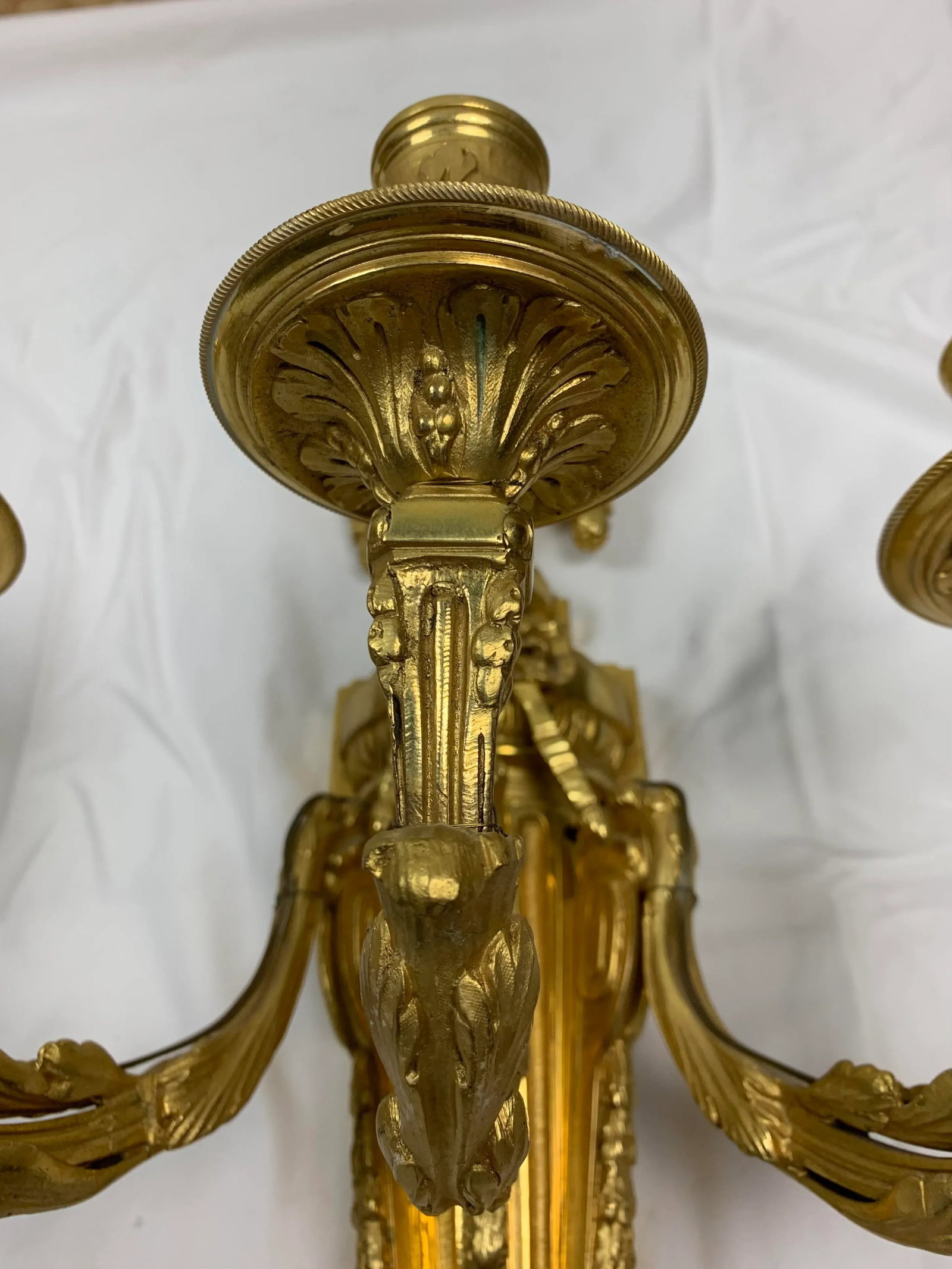 19th Century Neoclassical Style Gilt Bronze Sconces - a Pair - 11