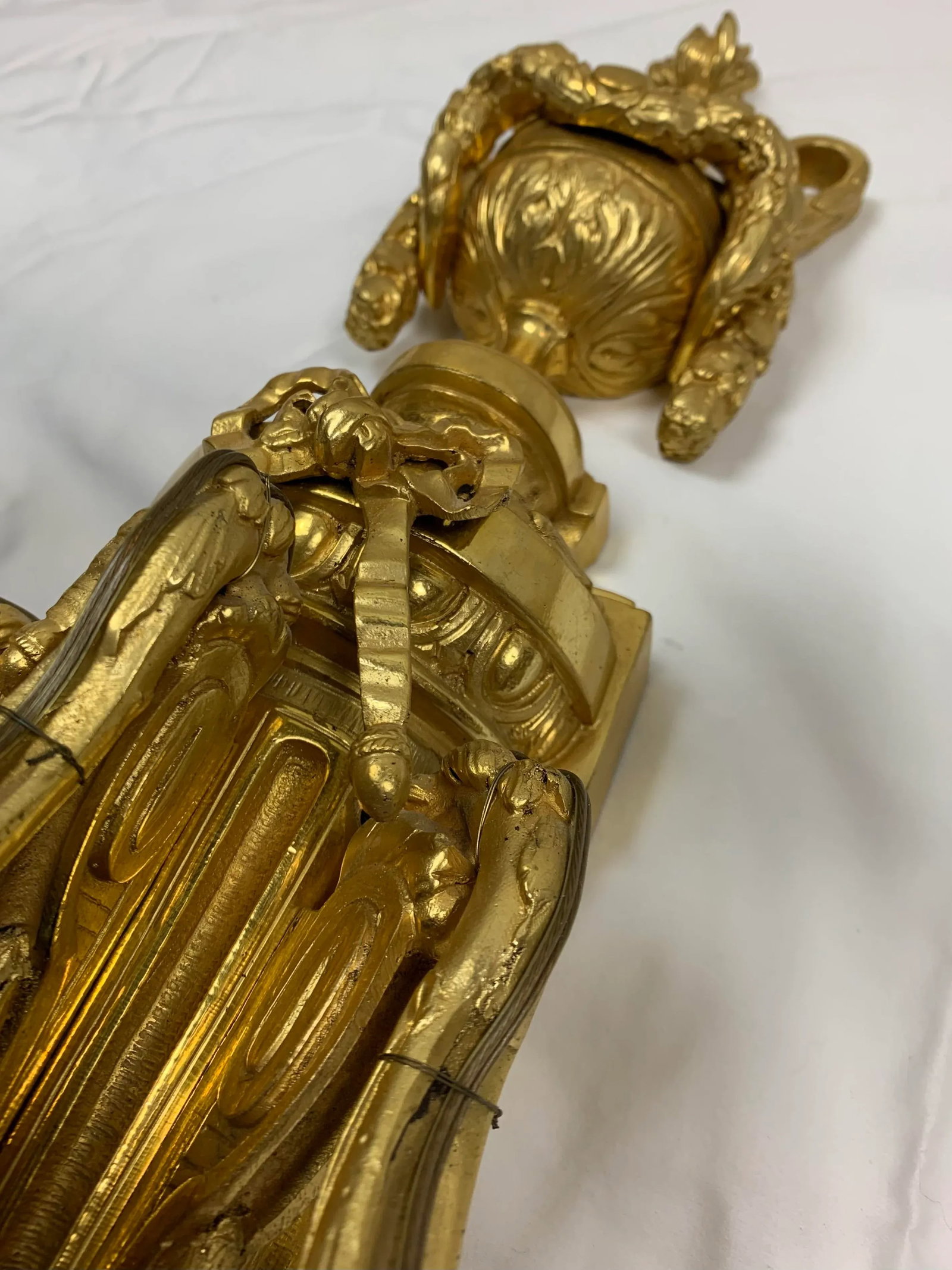 19th Century Neoclassical Style Gilt Bronze Sconces - a Pair - 5