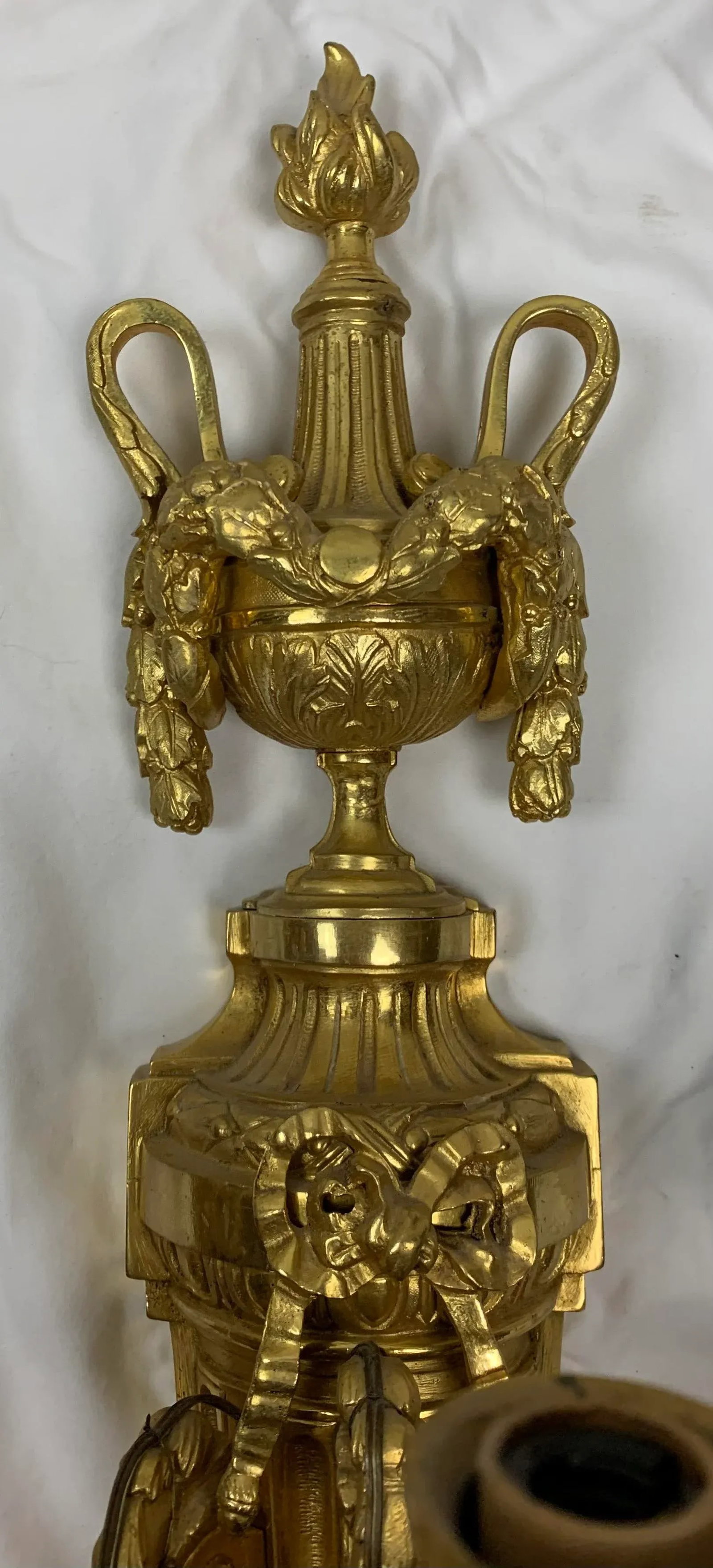 19th Century Neoclassical Style Gilt Bronze Sconces - a Pair - 8