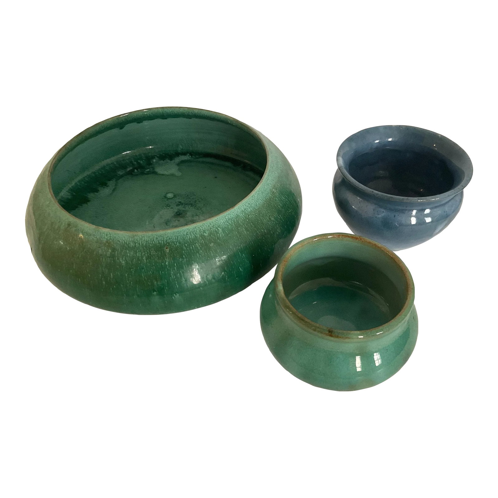 Set of Three Studio Pottery Arts and Crafts Bowls (1 of 12)