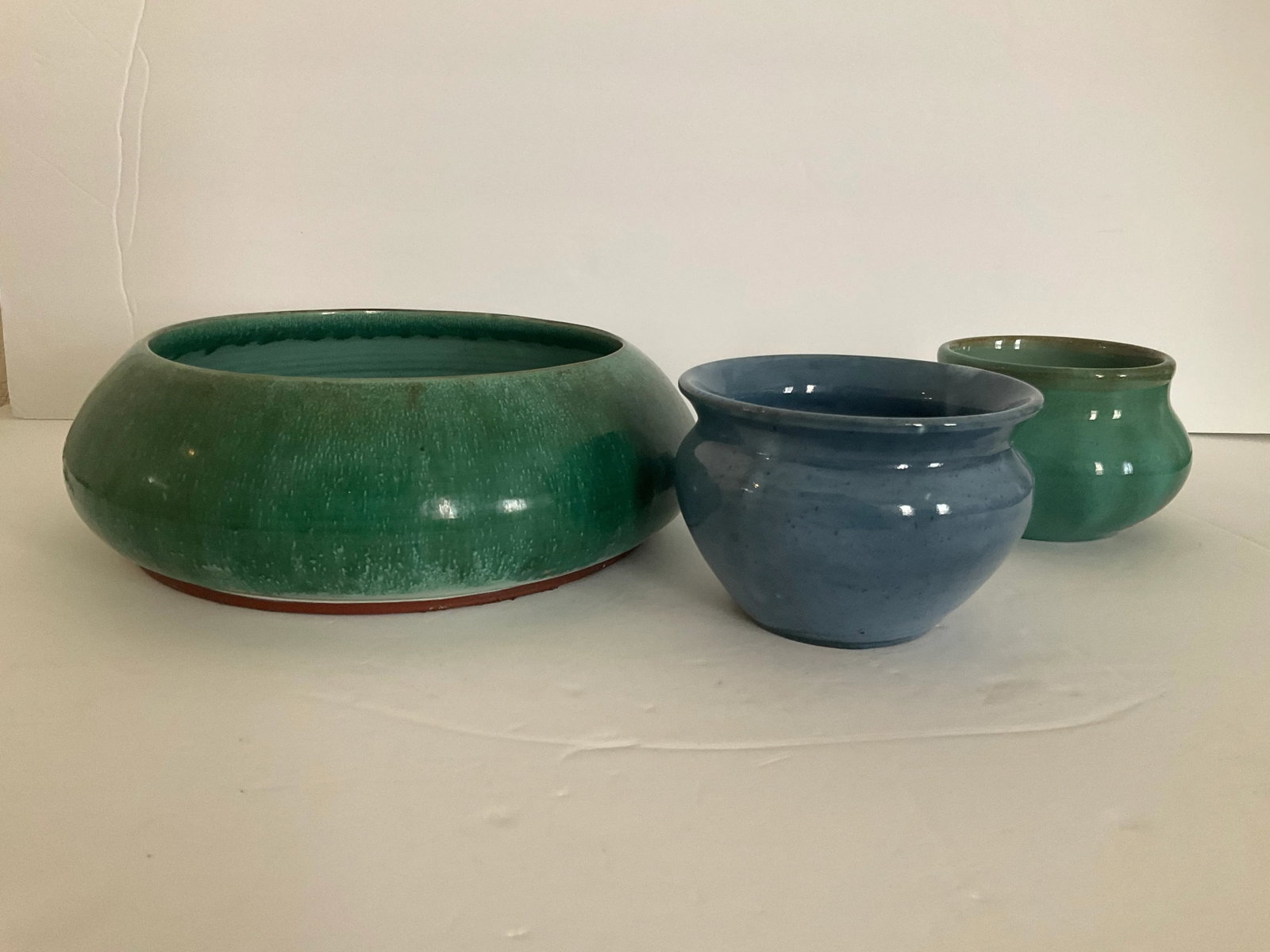 Set of Three Studio Pottery Arts and Crafts Bowls - 3