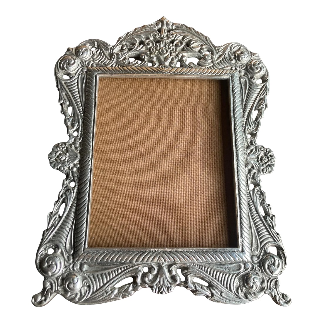 Mid 20th Century Arte Giancarlo Art Nouveau Style South American Honduran Pewter Portrait or Mirror (1 of 5)