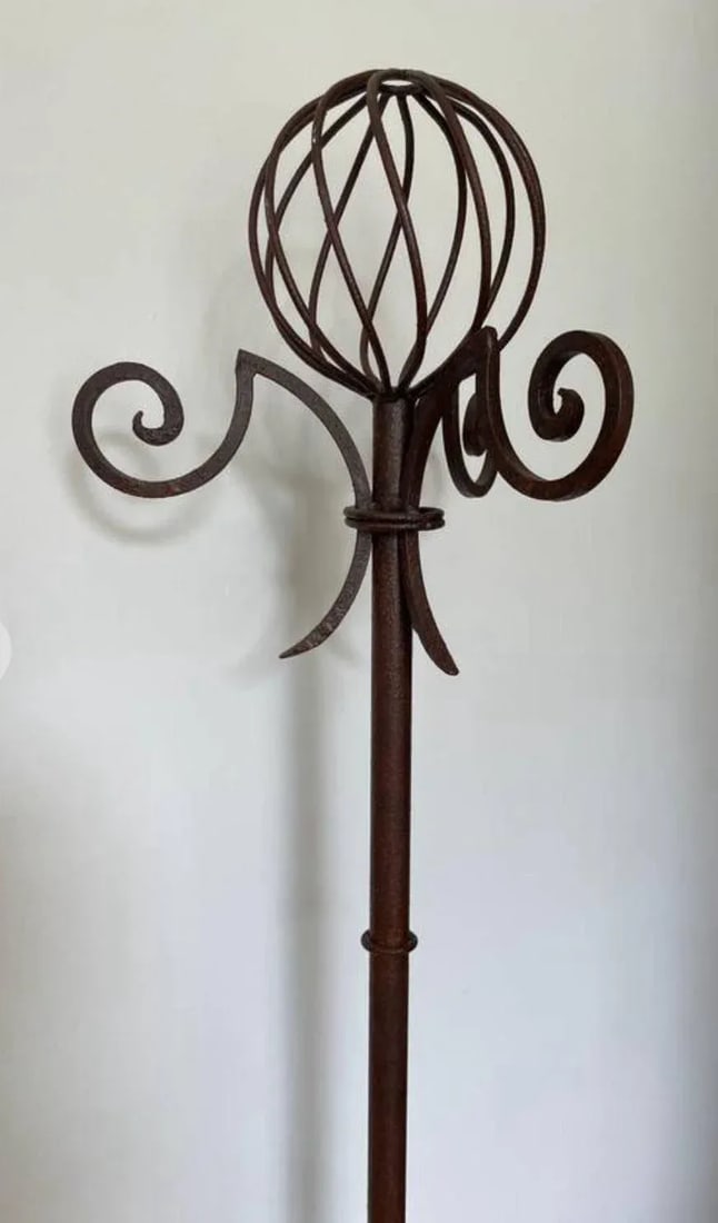 Late 20th Century Vintage Wrought Iron Coat Rack - 4