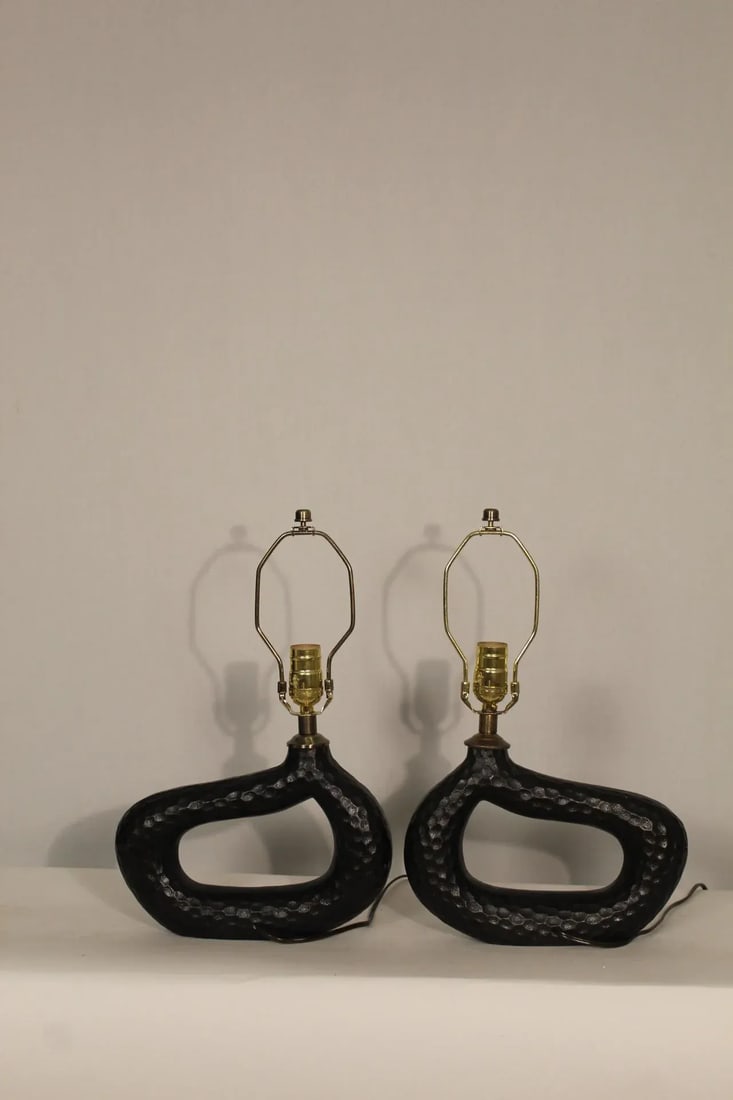 Mid 20th Century Stine Mikkelsen Style Sculptural Lamps - a Pair - 10