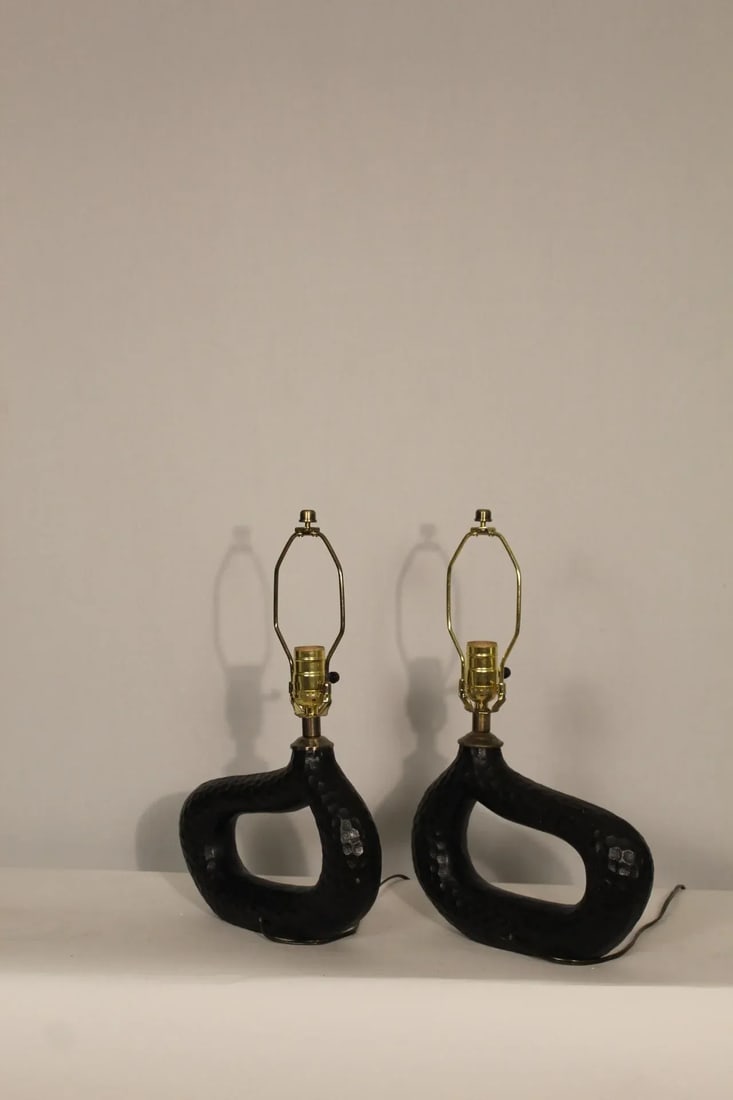 Mid 20th Century Stine Mikkelsen Style Sculptural Lamps - a Pair - 11