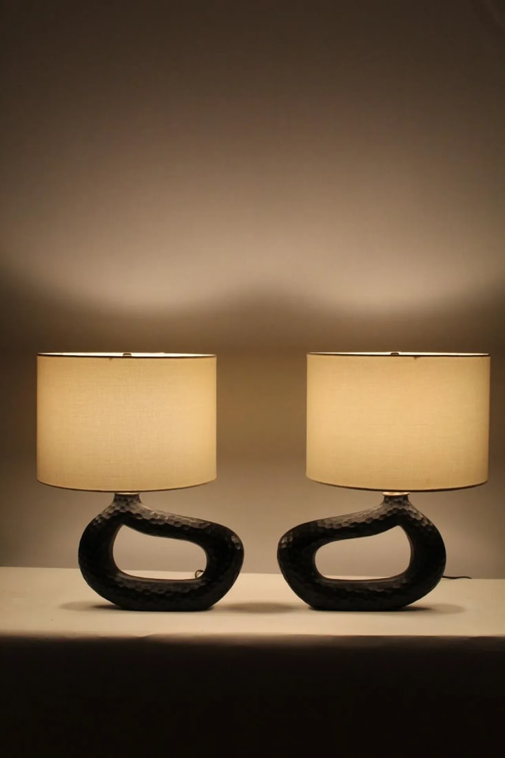 Mid 20th Century Stine Mikkelsen Style Sculptural Lamps - a Pair - 3