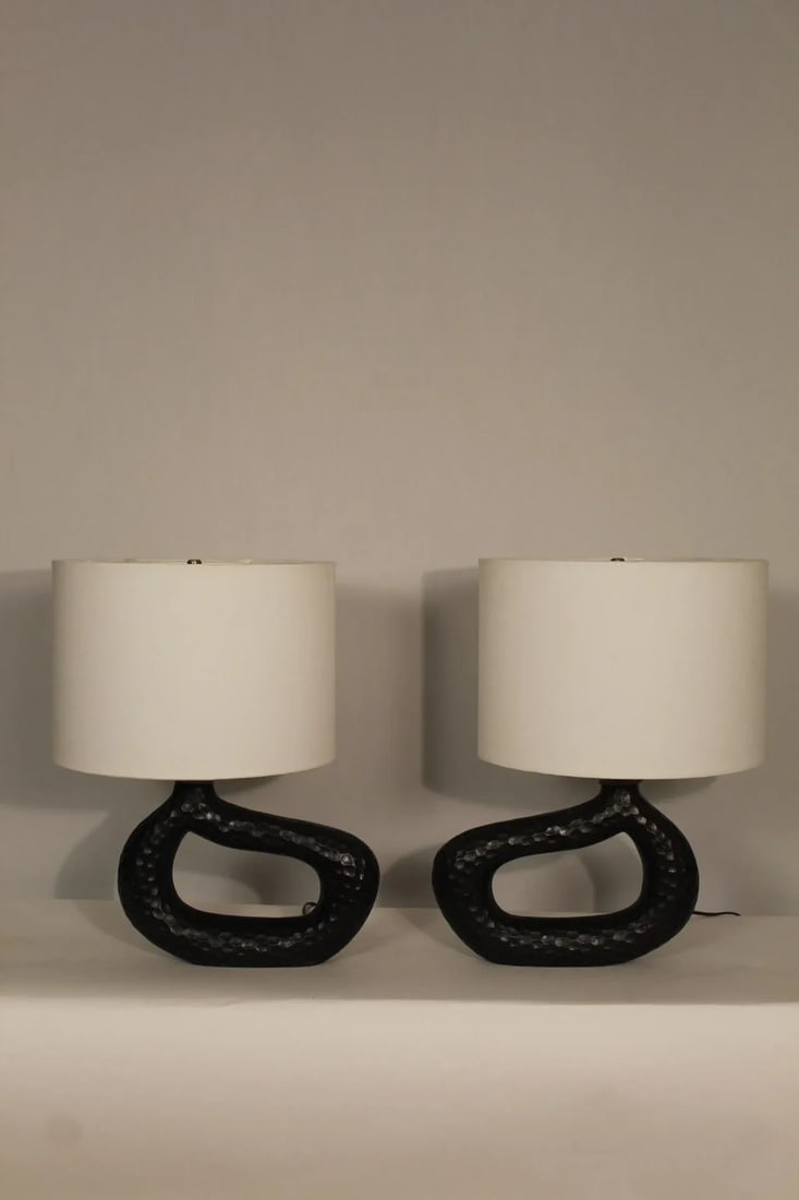 Mid 20th Century Stine Mikkelsen Style Sculptural Lamps - a Pair - 4