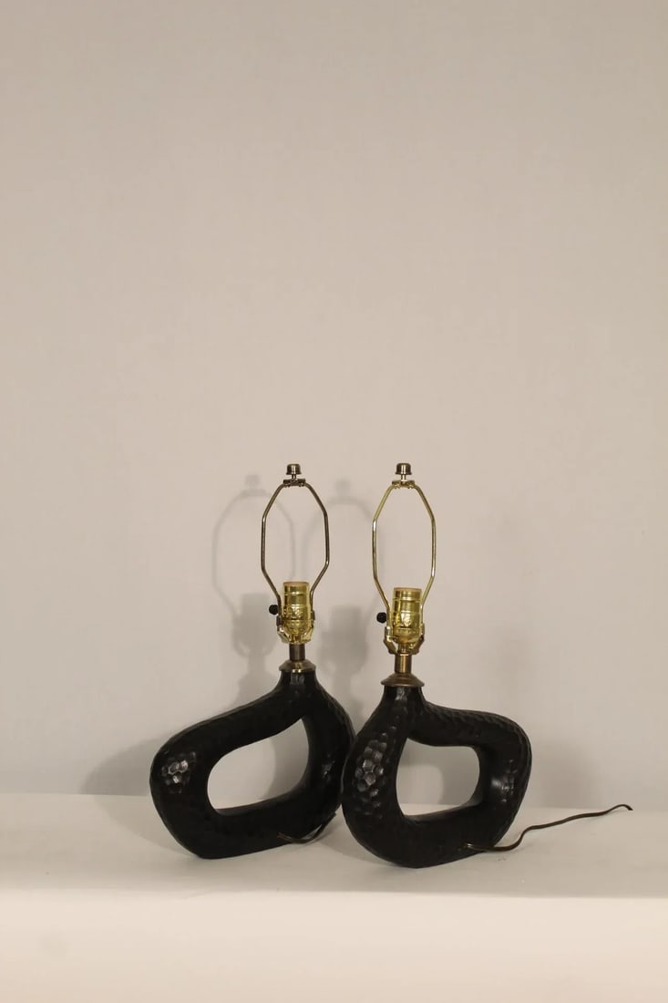 Mid 20th Century Stine Mikkelsen Style Sculptural Lamps - a Pair - 8