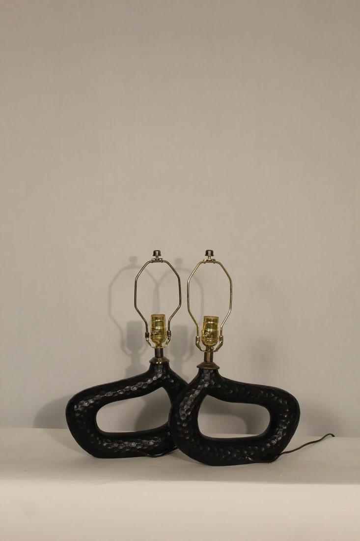 Mid 20th Century Stine Mikkelsen Style Sculptural Lamps - a Pair - 9