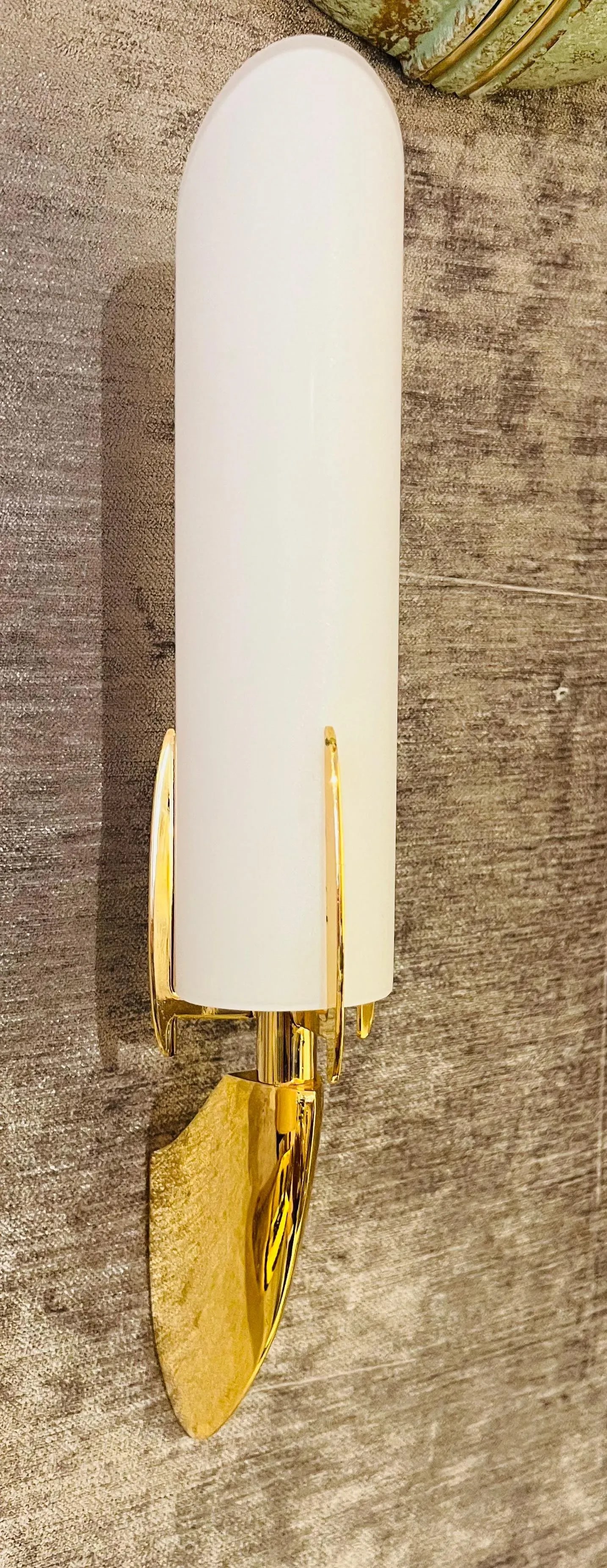 Austrian 1990s High Style Golden Wall Lamps - A Pair - 9