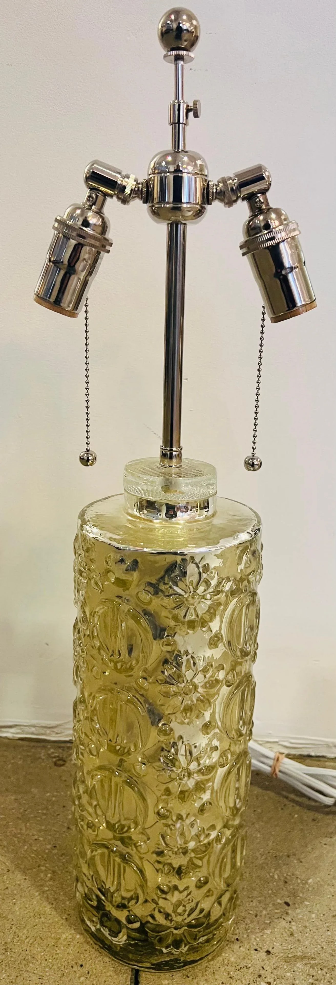 A Guatav Leeks Orrefors Silver Mercury Swedish 1950s Table Lamp - 3