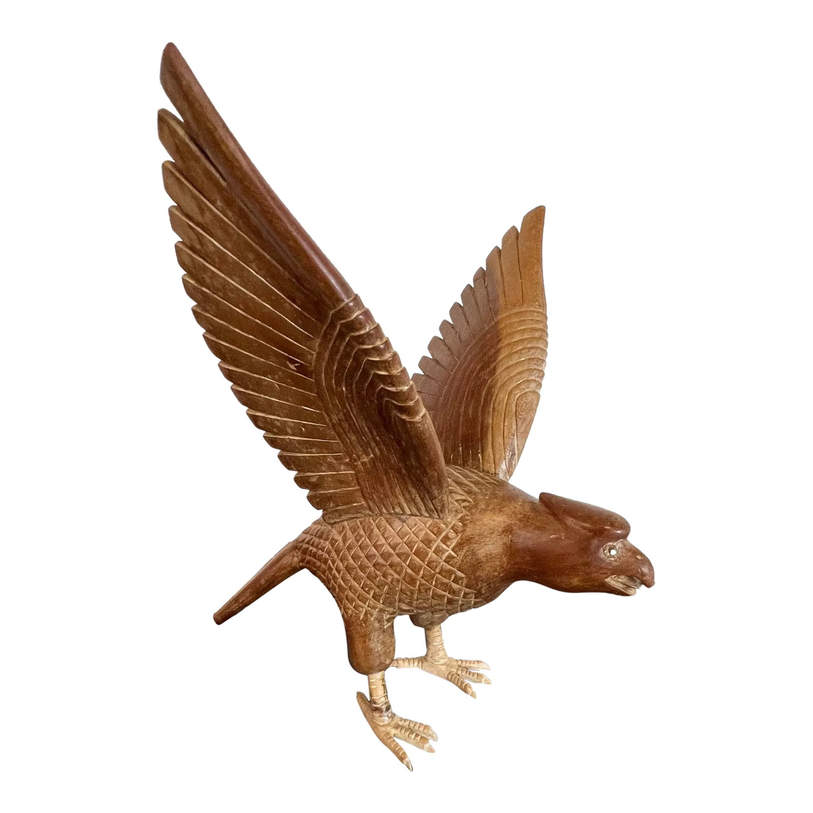 Vintage Wood Falcon Carving (1 of 5)