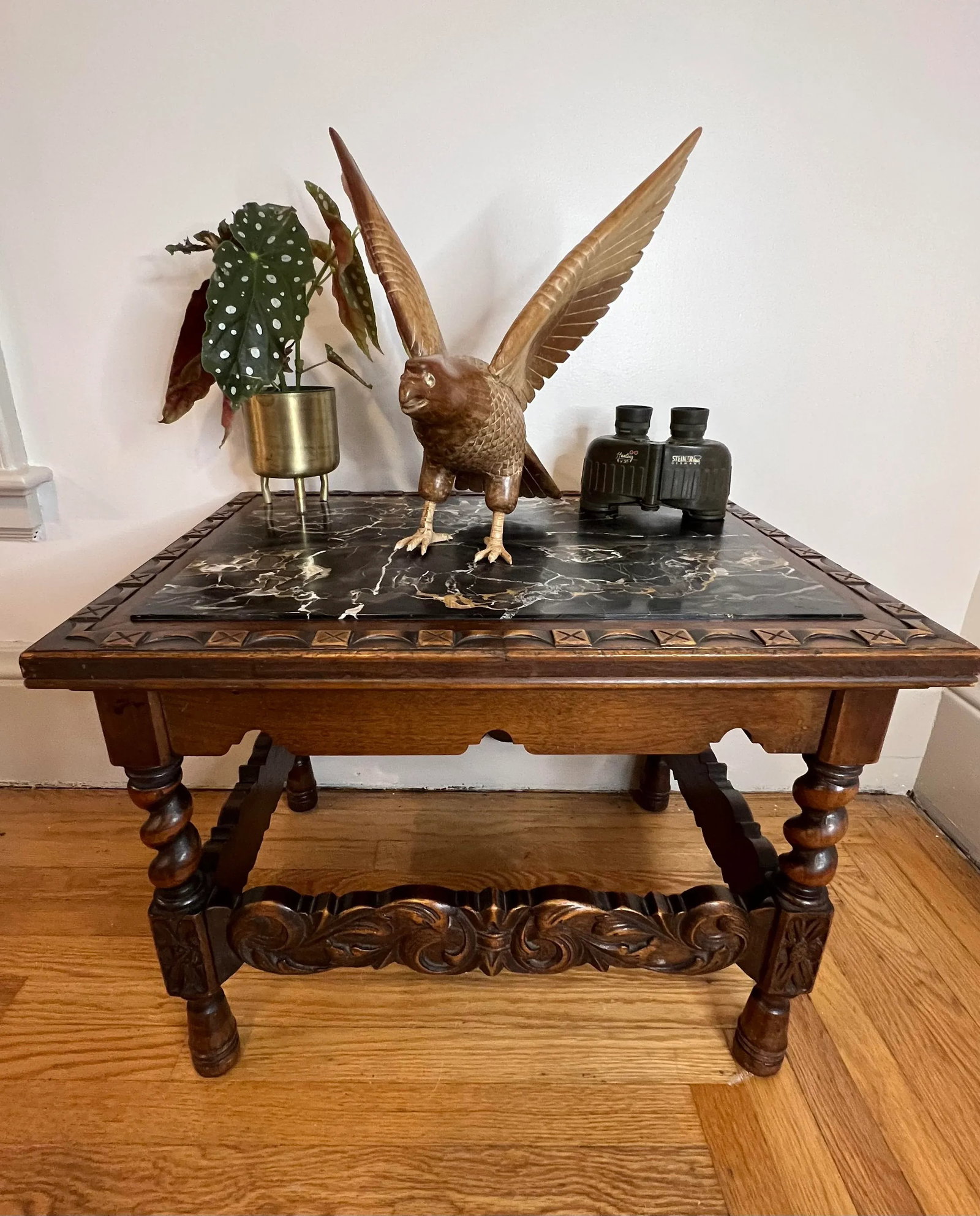 Vintage Wood Falcon Carving - 5