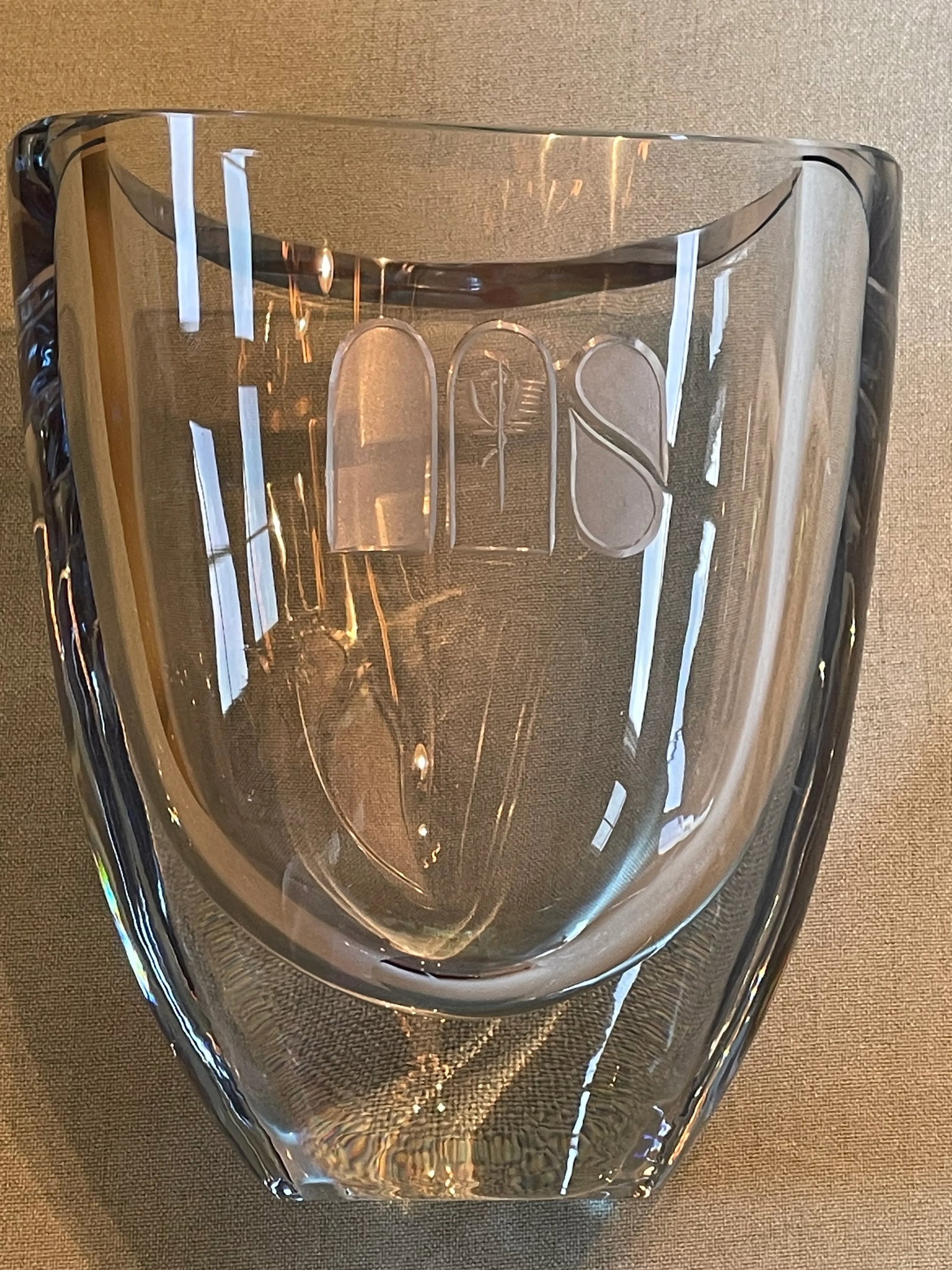 Mid-Century Strombergshyttan Swedish Ice-Blue Art Glass Vase - 2