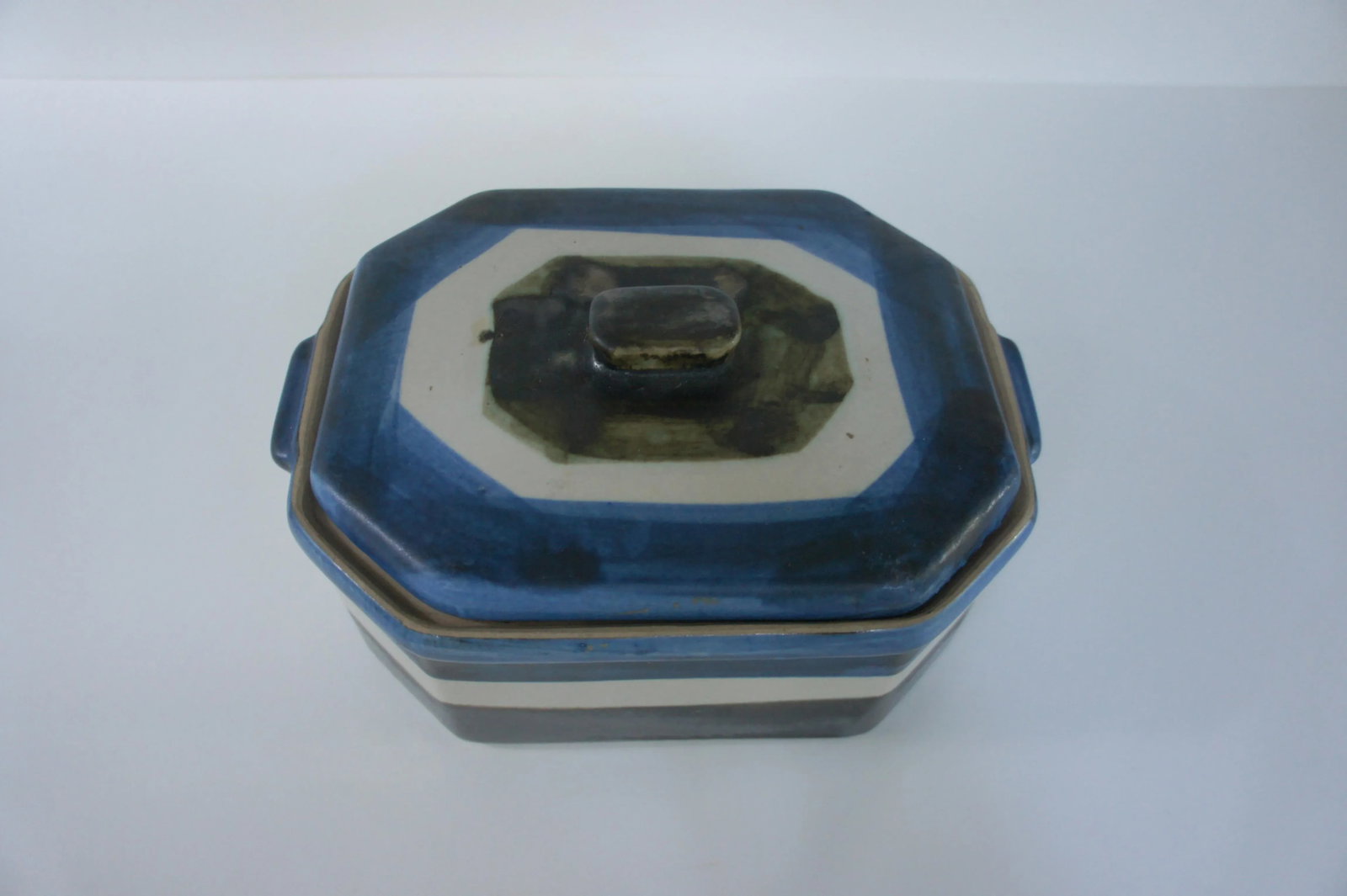 Mid-Century Modern Signed Art Pottery Casserole Box - 5