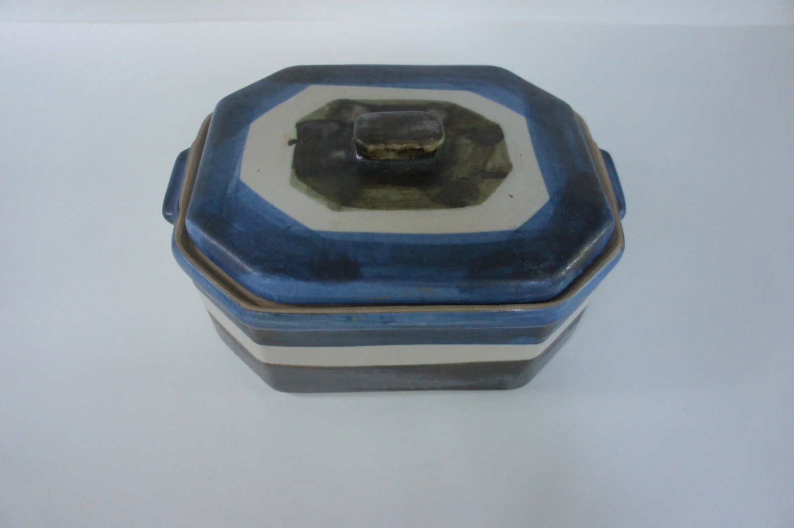 Mid-Century Modern Signed Art Pottery Casserole Box - 6