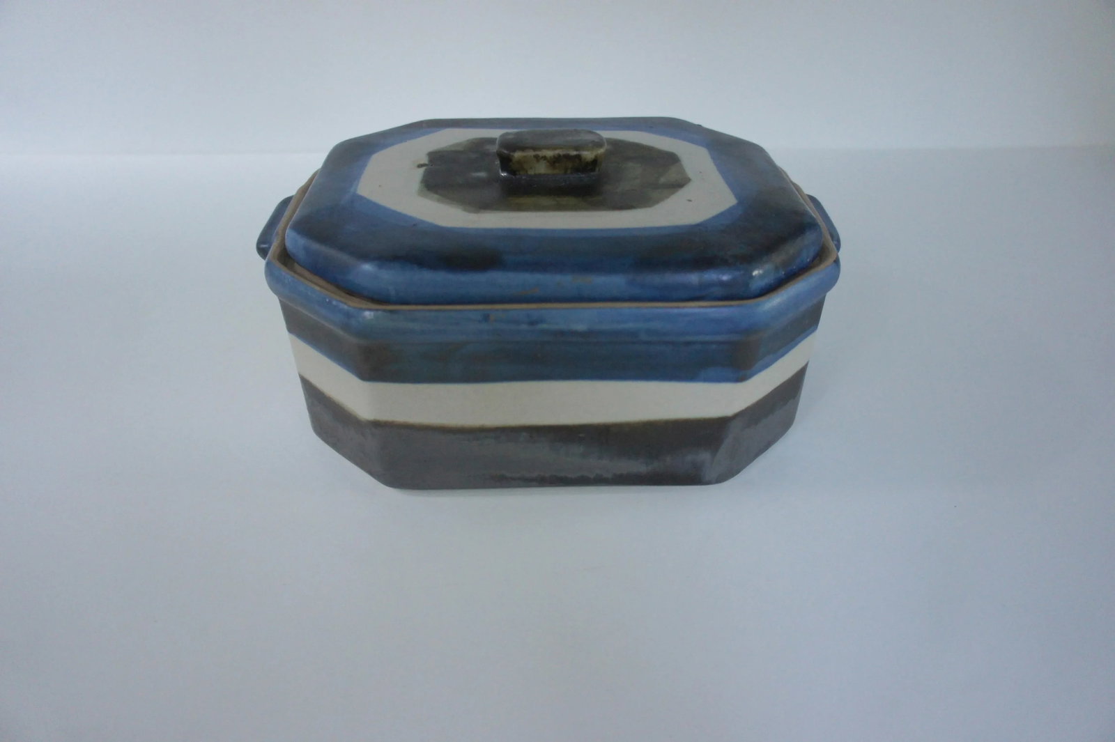 Mid-Century Modern Signed Art Pottery Casserole Box - 7