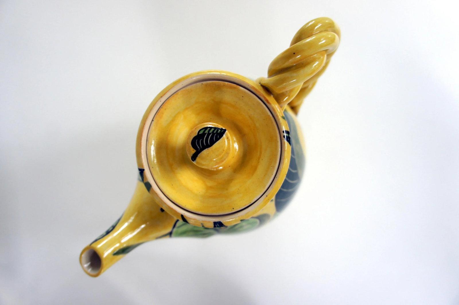 1990s Vintage Handthrown Ceramic Leaf Motif Tea Set - 9 Pieces - 9