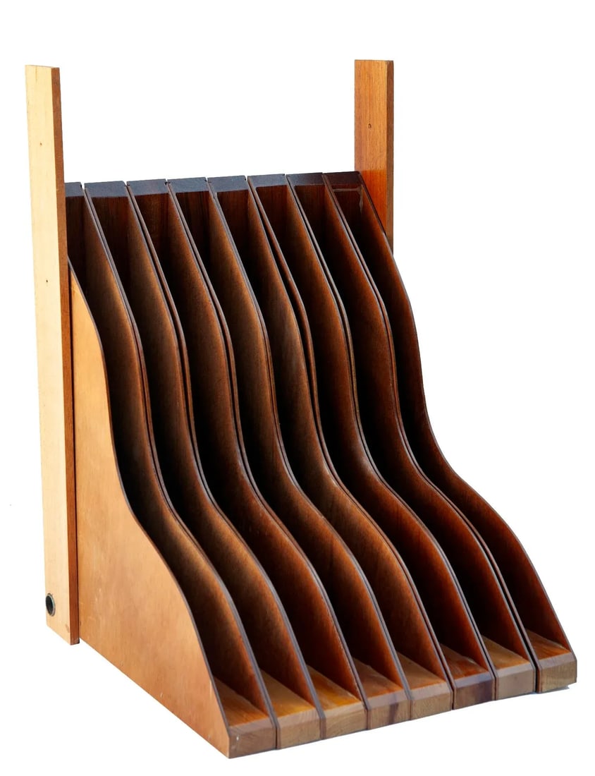 Mid 20th Century Rosewood Magazine or Ledger Library Sleeves - 2