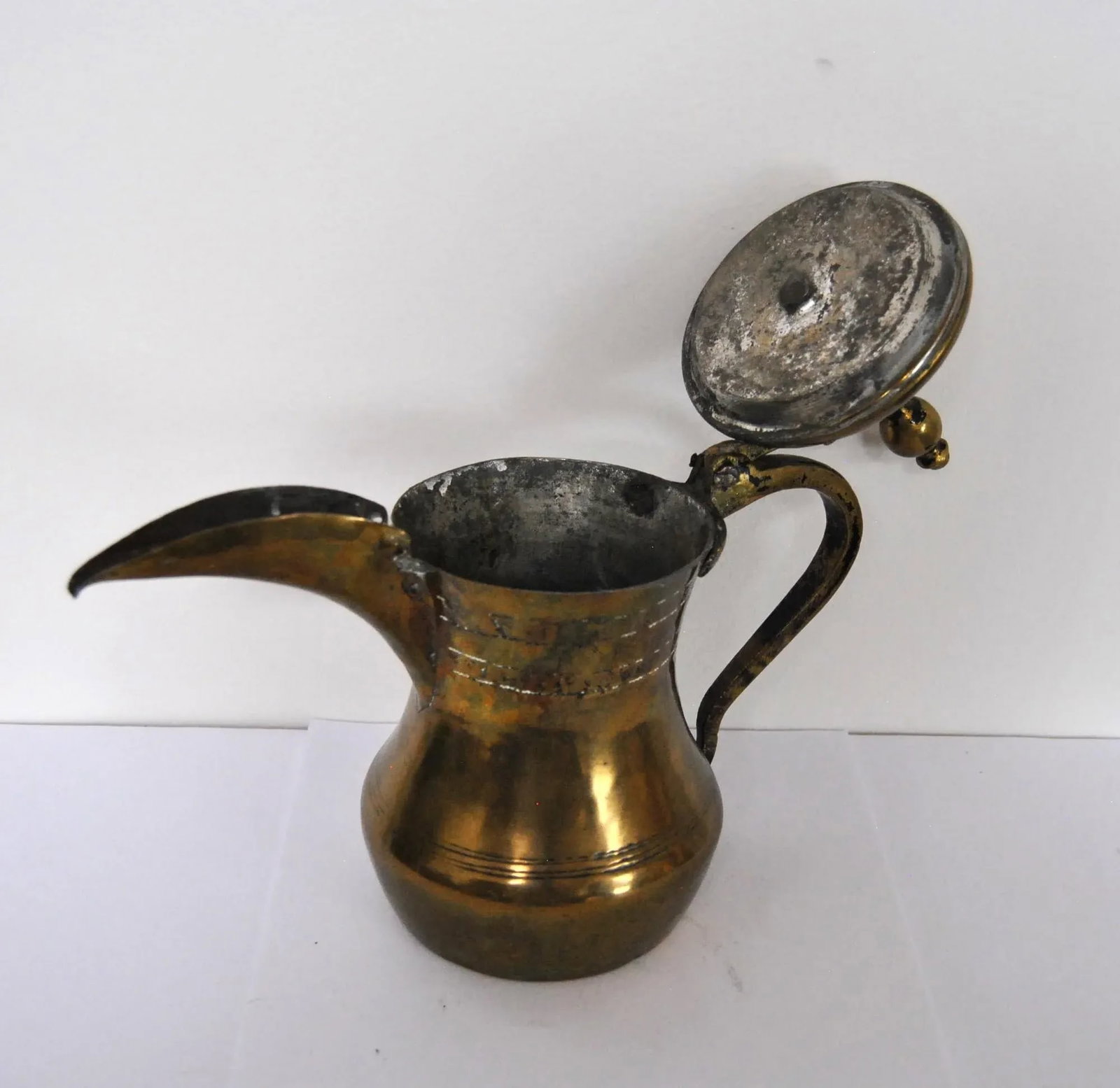 1940s Al Dallah Mecca Arabic Coffe Pot With Bronze Handle - 6
