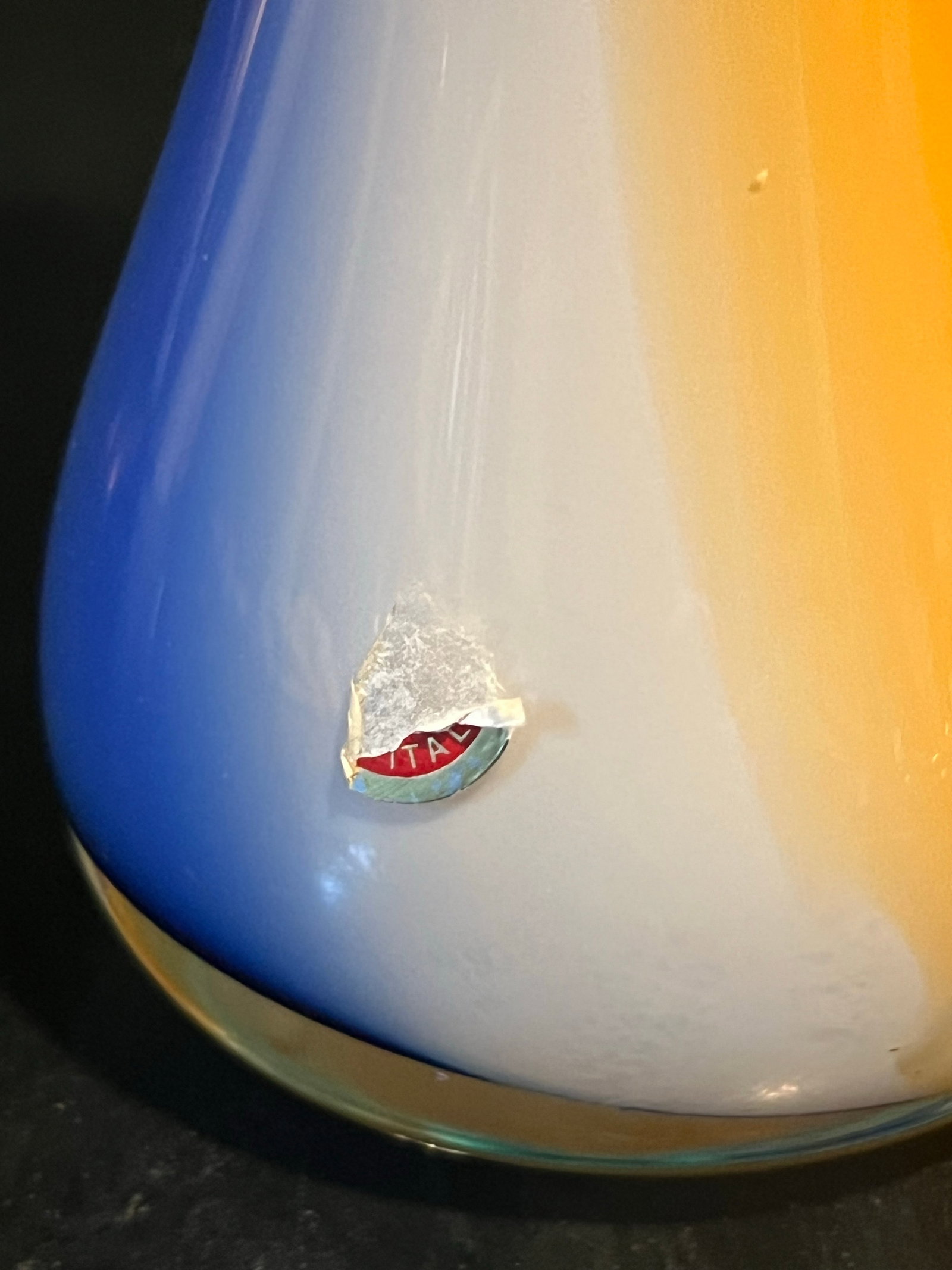 1970s Signed Murano Colorful Flower Vase - 2