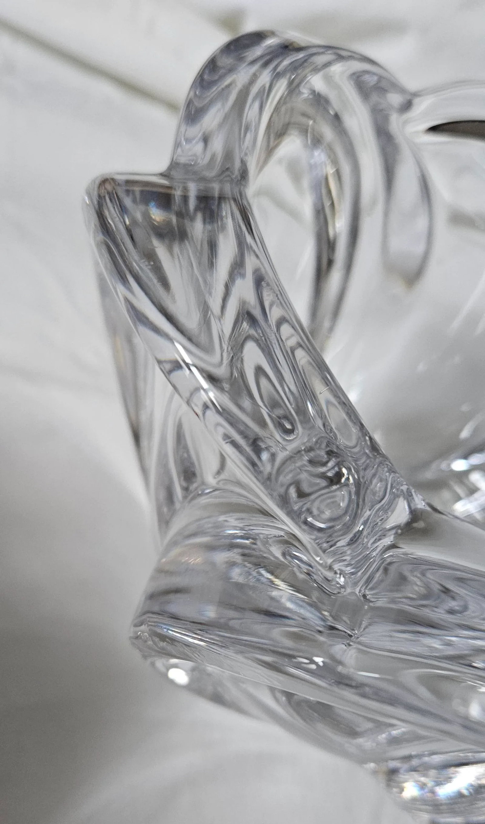 1940s Art Vannes France Crystal Art Glass Centerpiece Bowl - 8