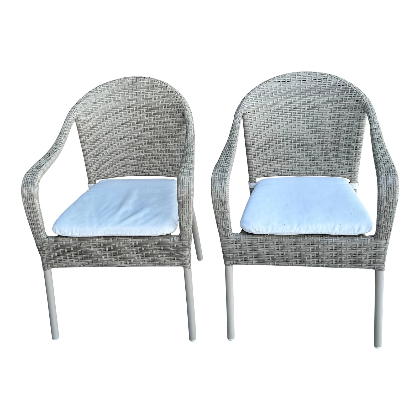 Frontgate Curved Back Stacking Outdoor Dining Chairs - Set of 2 (1 of 4)