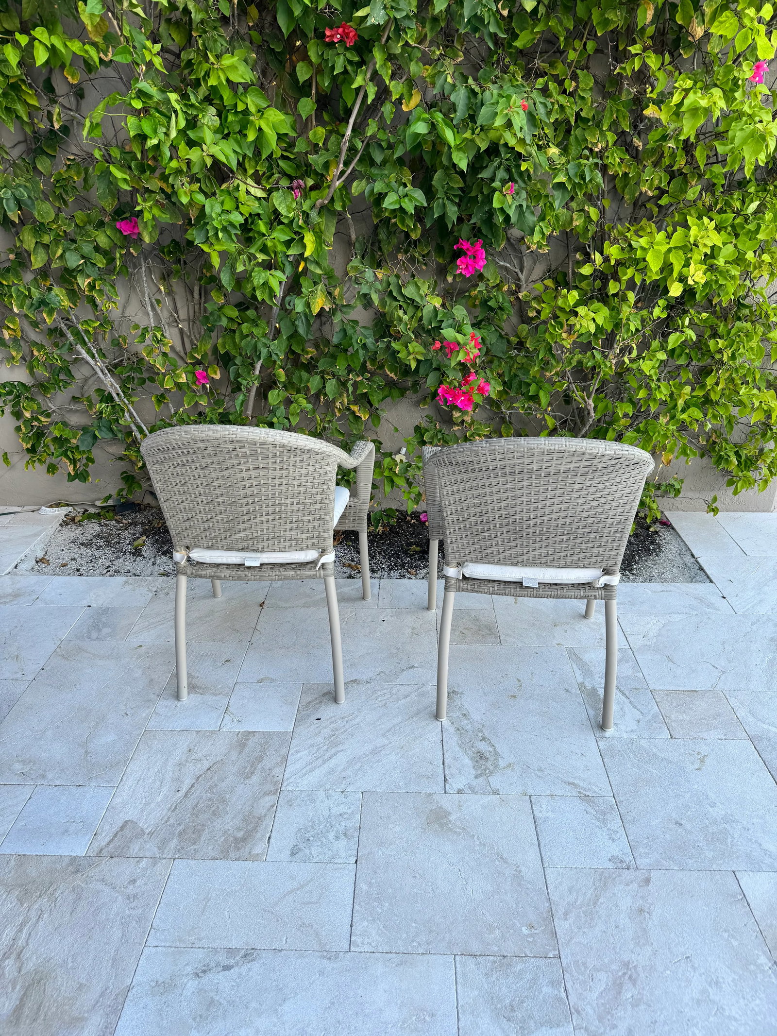 Frontgate Curved Back Stacking Outdoor Dining Chairs - Set of 2 - 2