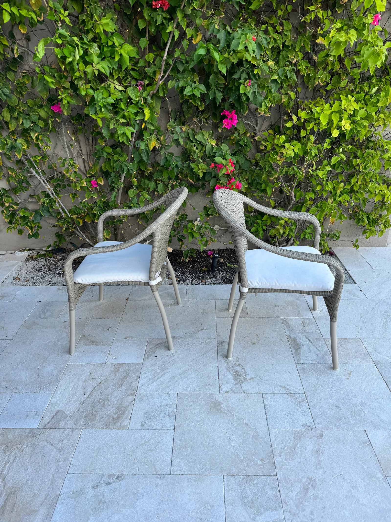 Frontgate Curved Back Stacking Outdoor Dining Chairs - Set of 2 - 3
