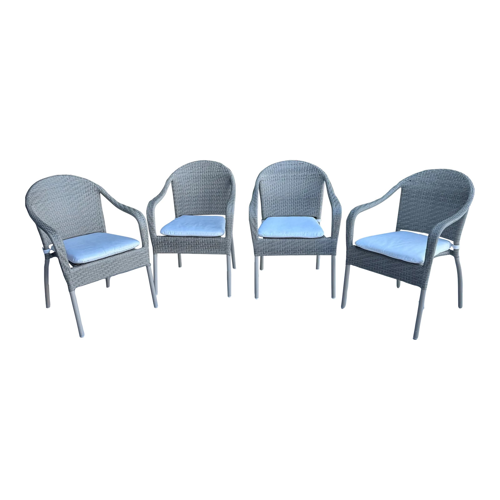 Frontgate Curved Back Stacking Outdoor Dining Chairs - Set of 4 (1 of 3)
