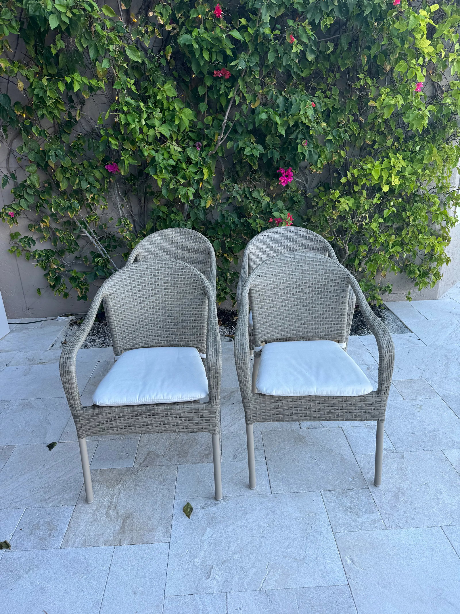 Frontgate Curved Back Stacking Outdoor Dining Chairs - Set of 4 - 2