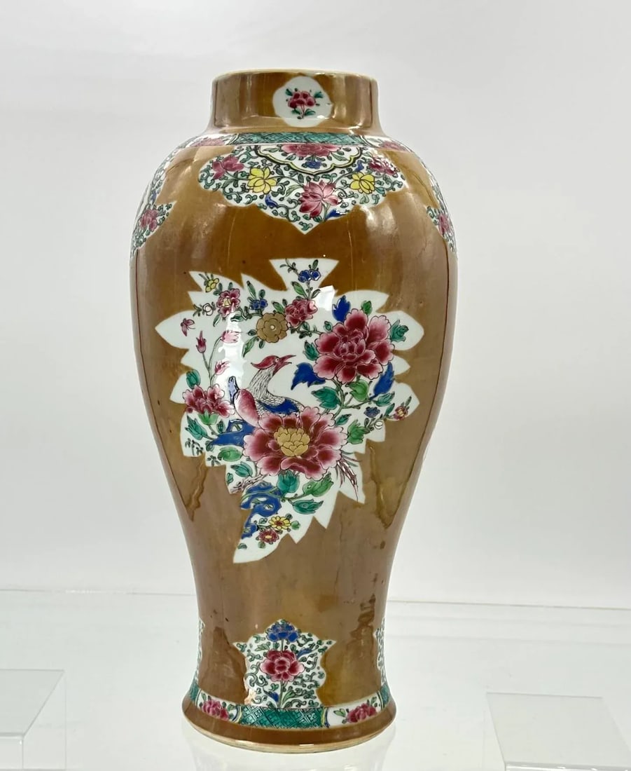 18th Century Chinese Export Cafe-Au-Lait Baluster Jar - 4