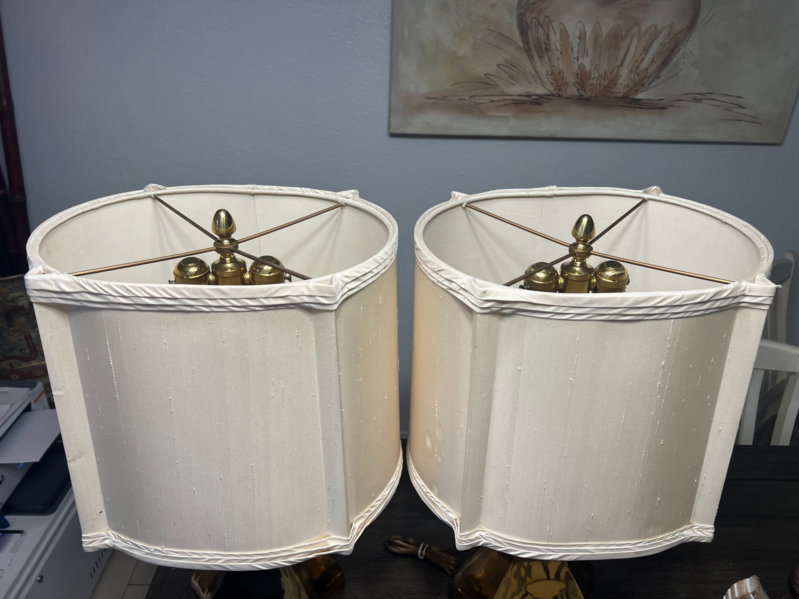 Mid-Century Marbro Brass Lamps - a Pair - 11