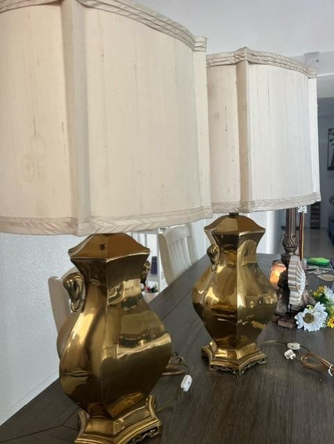Mid-Century Marbro Brass Lamps - a Pair - 3