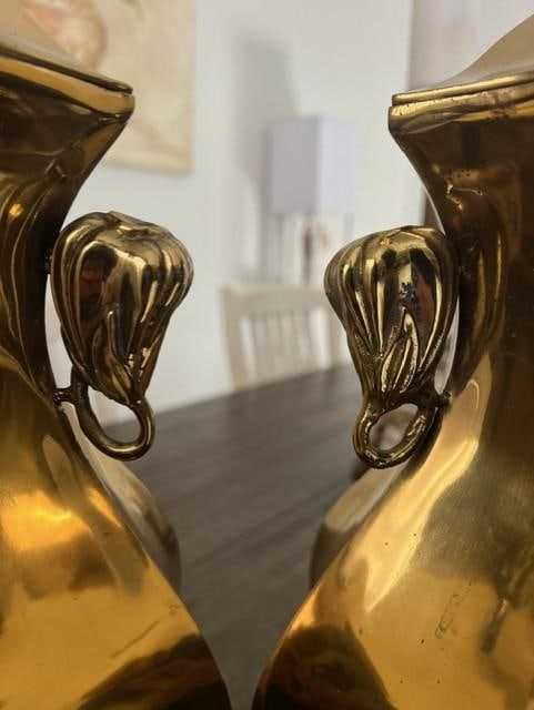 Mid-Century Marbro Brass Lamps - a Pair - 4