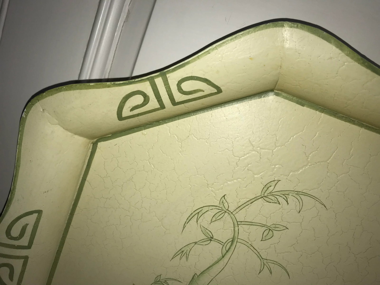 Casafina Chinoiserie Asian Motif Toleware Metal Tray - 4
