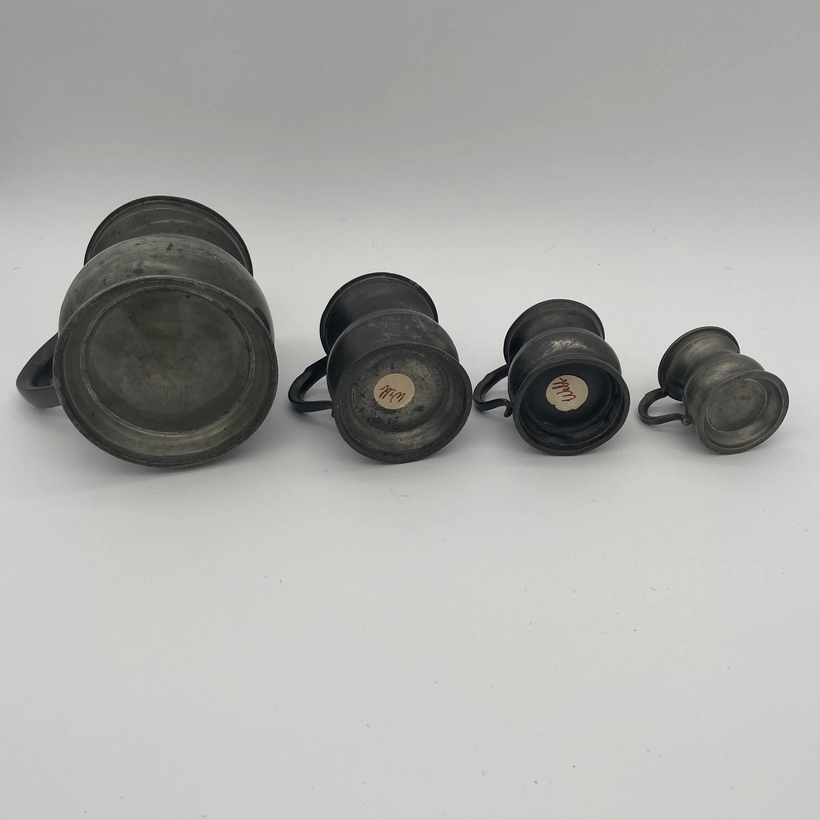 Mid 19th Century Early Pewter Measures - Set of 4 - 5