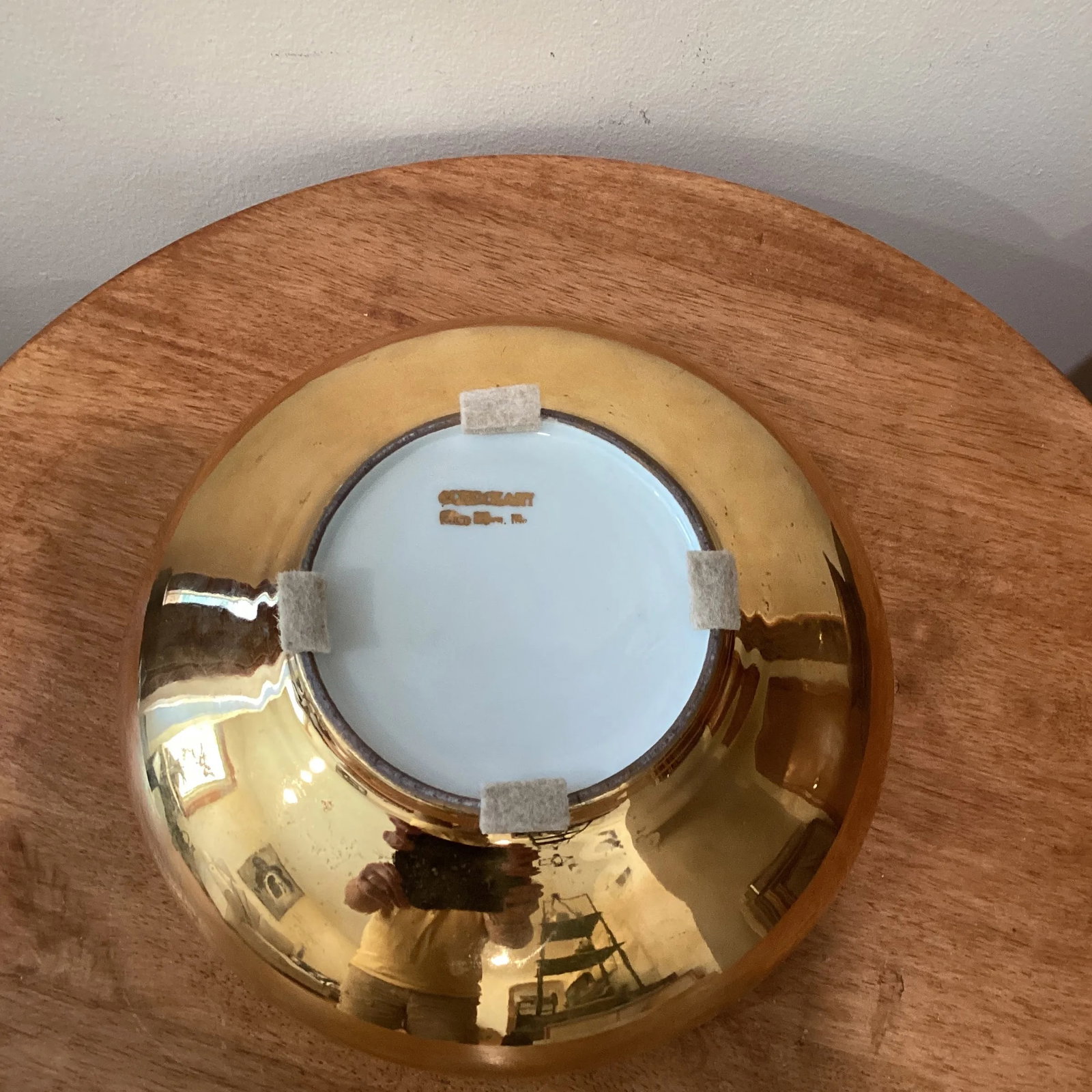 Vintage Gilded With 24k Gold Porcelain Bowl/Centerpiece France - 7