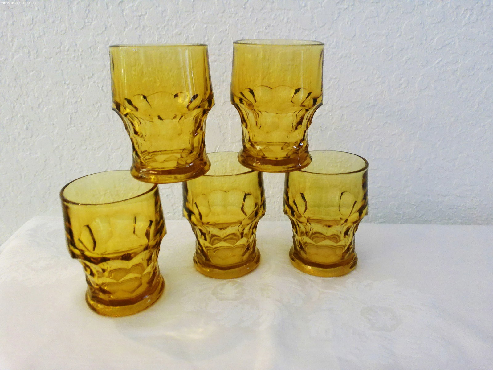 Midcentury Viking Moser Honey Shaded Tumblers, Set of 5 - 2