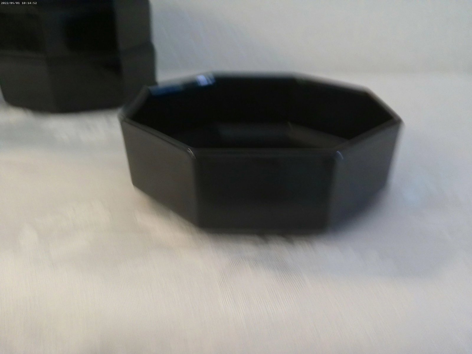 Vintage Modern Arcoroc France Black Octagon Bowls - Set of 8 - 3