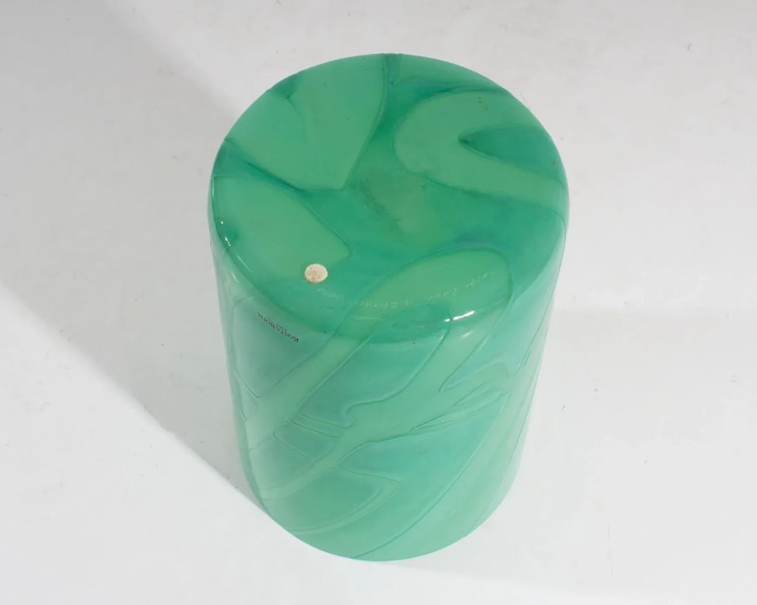 Anne Ehrner Kosta Boda "Primavera" Green Glass Vase - 5