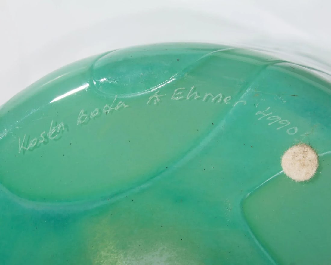 Anne Ehrner Kosta Boda "Primavera" Green Glass Vase - 6