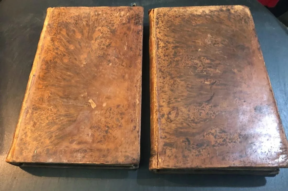 Antique Books the Improvement of the Mind Vol I & II Antique Books Set of 2 - 2
