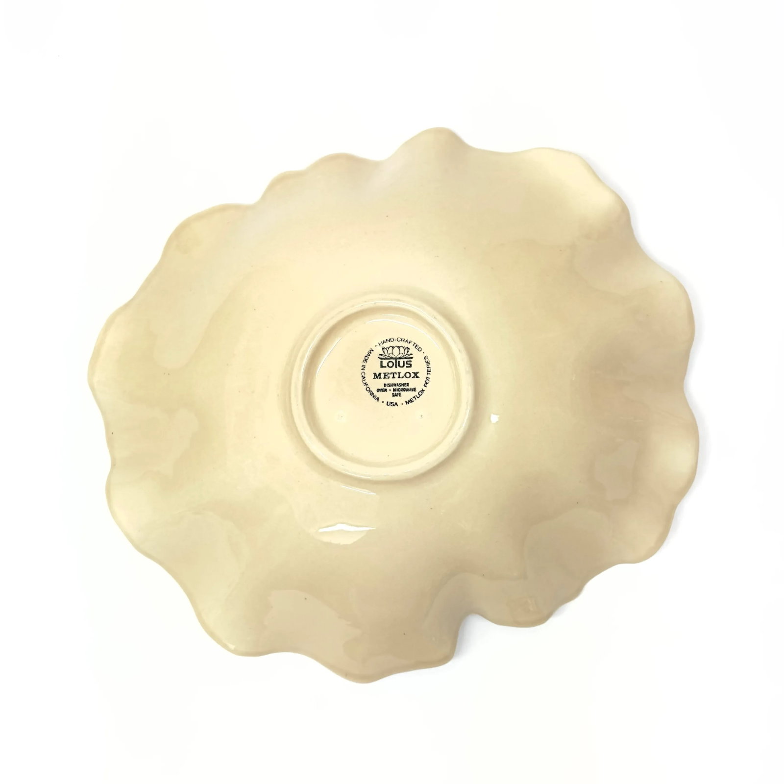 1980s Oversized Poppytrail Lotus Serving Bowl by Metlox - 8