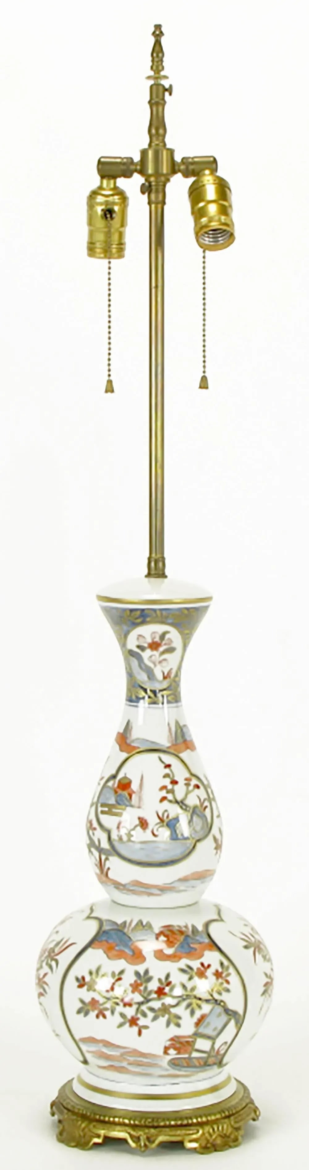 Hand-Painted French Porcelain Chinoiserie Table Lamp - 2