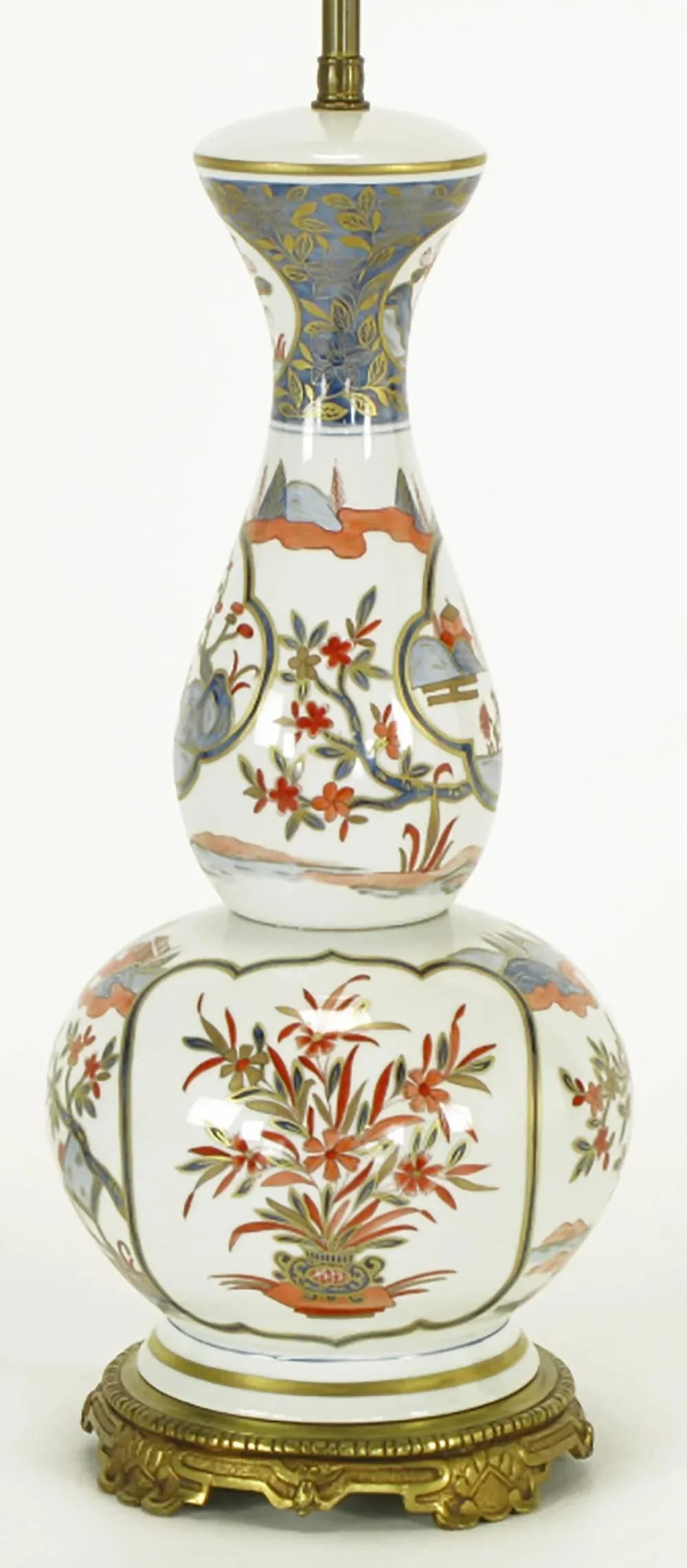 Hand-Painted French Porcelain Chinoiserie Table Lamp - 5
