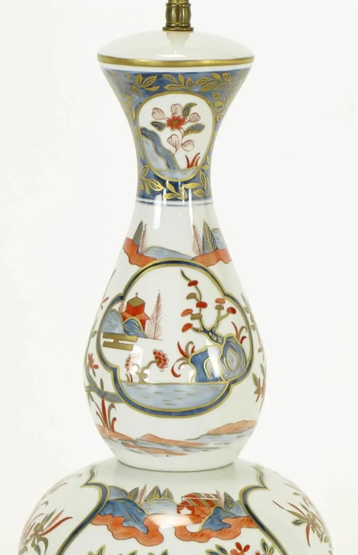Hand-Painted French Porcelain Chinoiserie Table Lamp - 6