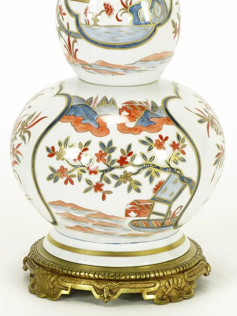 Hand-Painted French Porcelain Chinoiserie Table Lamp - 7