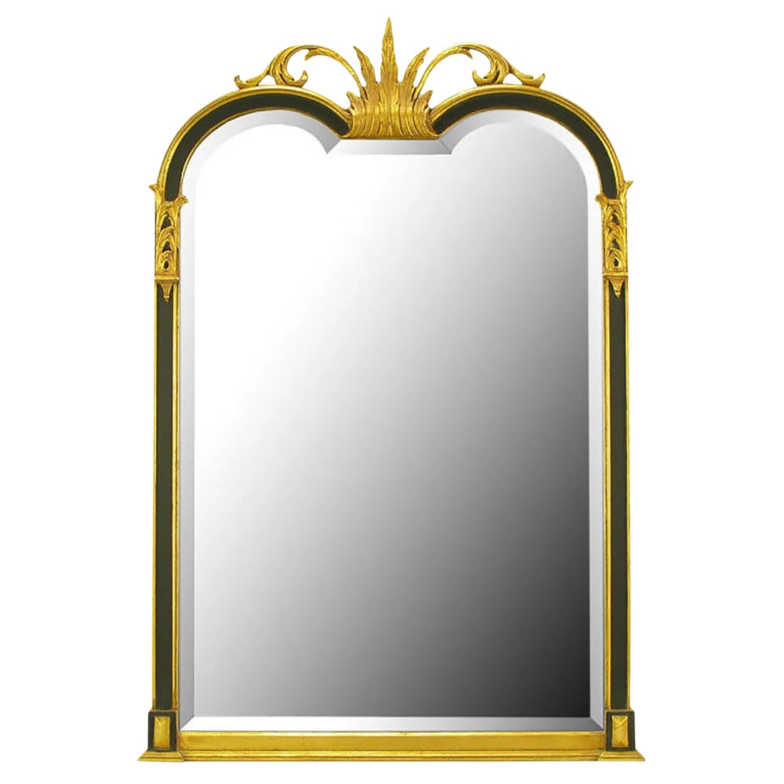 Empire Revival Parcel-Gilt and Black Lacquer Wall Mirror (1 of 8)