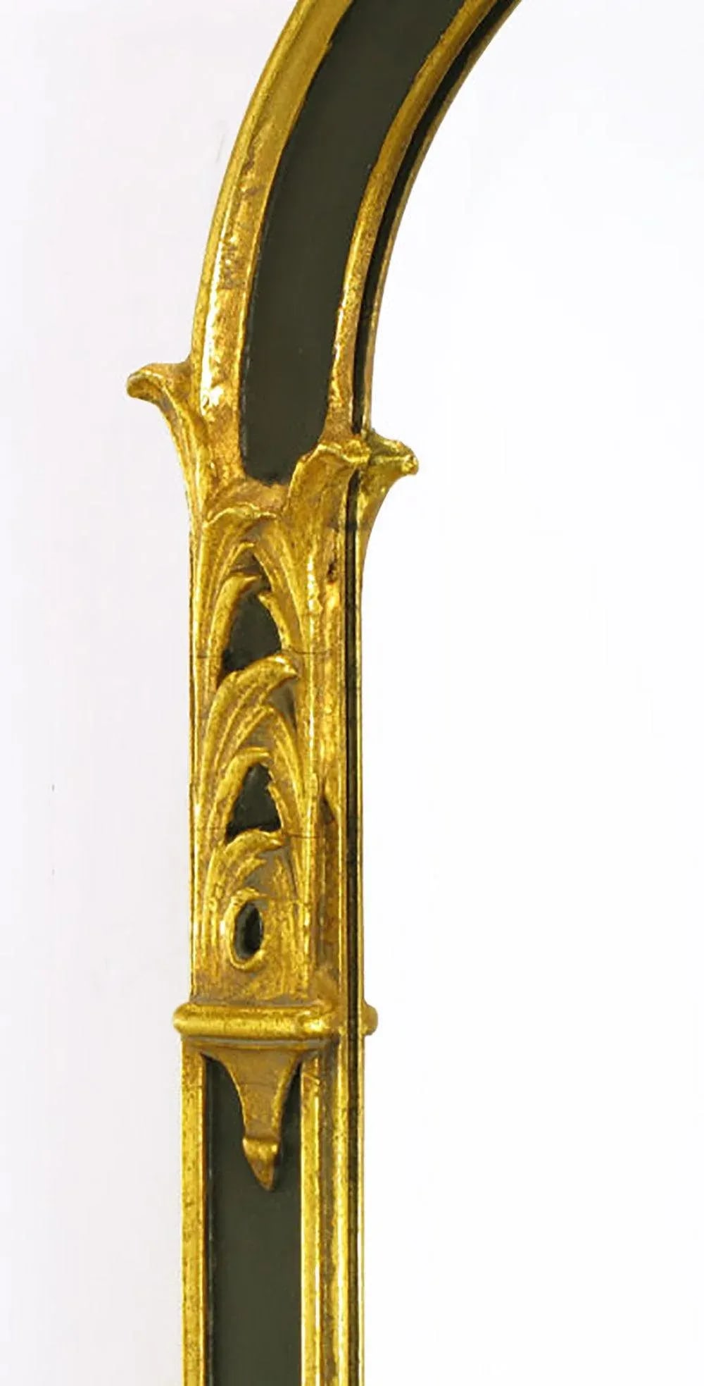 Empire Revival Parcel-Gilt and Black Lacquer Wall Mirror - 5